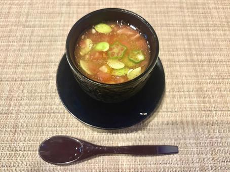 夏野菜の玉締め 夏野菜の玉締め 茶碗蒸し,おいしい,とろとろの写真素材