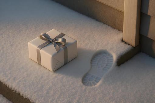 朝日と雪のギフト 朝日と雪のギフトの写真