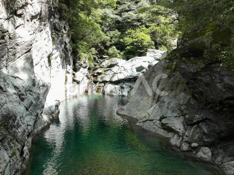 愛媛県西条市　止呂峡の風景 止呂峡,止呂淵,渓谷の写真素材