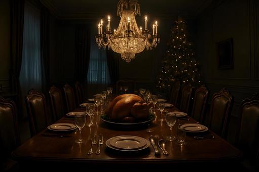 聖夜の晩餐準備の写真