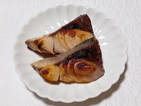 ぶりの塩焼き ぶりの塩焼き,鰤の塩焼き,和食の写真素材