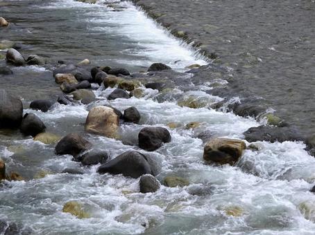 川のせせらぎ 河川,堤防,川の流れの写真素材