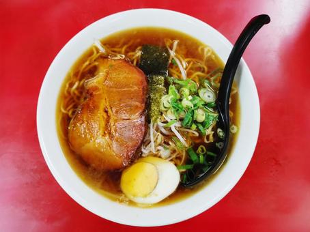 Photo, char siu, ramen, a boiled egg, 