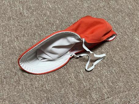 Photo, red white cap, physical education, sports day, 