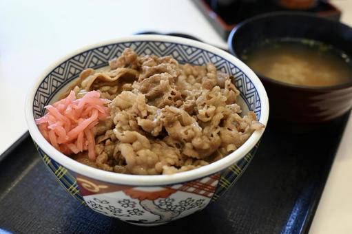 ランチメニュー　牛丼 牛丼,牛肉,ビーフの写真素材