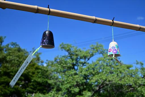 Photo, wind chimes, landscape, sky, 