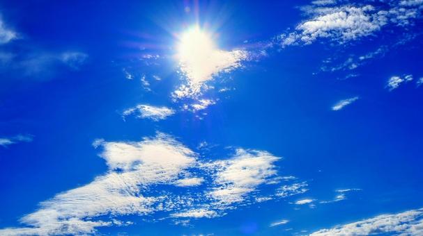 Photo, summer, blue sky, sun, 