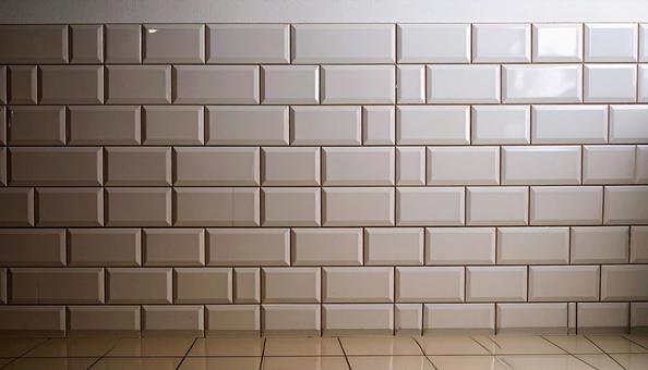 白いタイル壁　バックグラウンドの写真