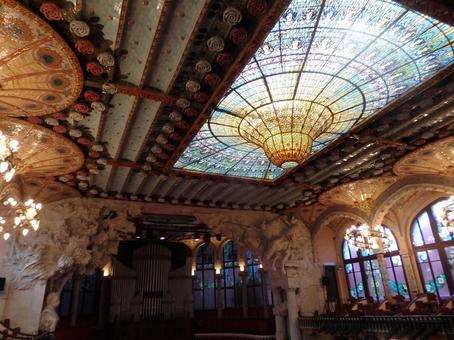 カタルーニャ音楽堂 バルセロナ,スペイン,ヨーロッパの写真素材