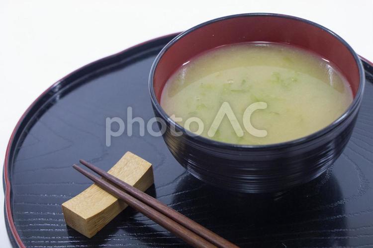 あおさ  味噌汁 あおさ,味噌汁,海藻の写真素材