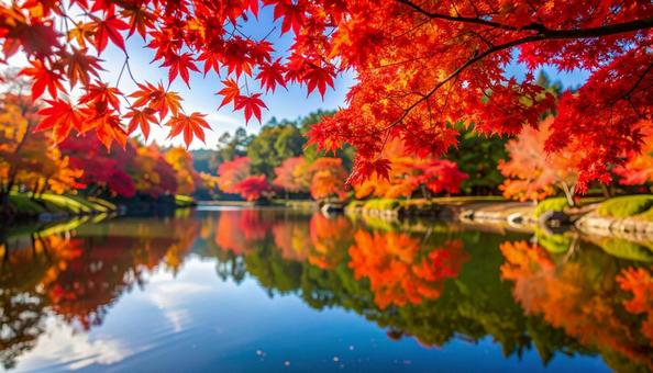 秋の紅葉 秋の紅葉の写真