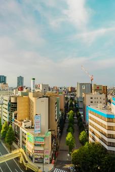 【新潟】新潟駅前の大通り 【新潟】新潟駅前の大通りの写真