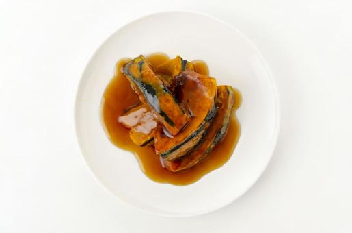 揚げかぼちゃの甘辛あんかけ 揚げかぼちゃ,あんかけ,かぼちゃの写真素材