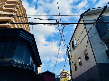 大阪市中崎町の街並み 町並み,大阪,中崎町の写真素材