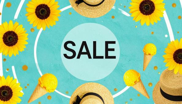 夏アイテムと組合わせたSALEビジュアル 夏アイテムと組合わせたSALEビジュアルの写真