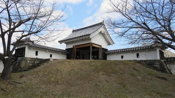 勝龍寺城 模擬隅櫓 勝竜寺城公園 勝龍寺城 模擬隅櫓 勝竜寺城公園 勝龍寺城,勝竜寺城,細川藤孝の写真素材