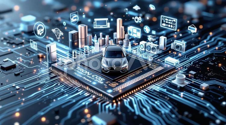 TRON OS 都市と暮らしをつなぐ頭脳 os,リアルタイムos,組込みosの写真素材