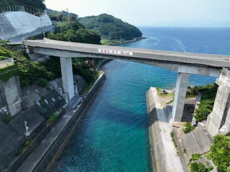 愛媛県愛南町 船越運河 愛媛県愛南町 船越運河 船越運河,運河,海の写真素材