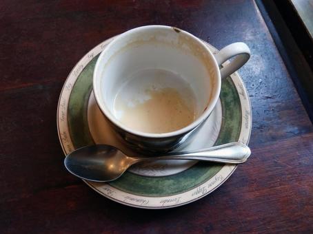 食べ終わった食器26 カップ,食器,飲み終わった食器の写真素材