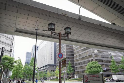 大阪久太郎町3　高架下道路 本町筋,阪神高速16号線,堺筋本町の写真素材