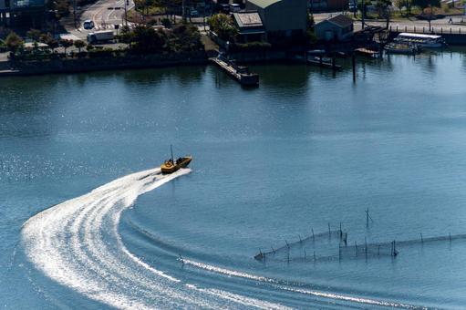 静岡県浜松市大草山展望台より浜名湖内浦 日本,静岡県,浜松市の写真素材