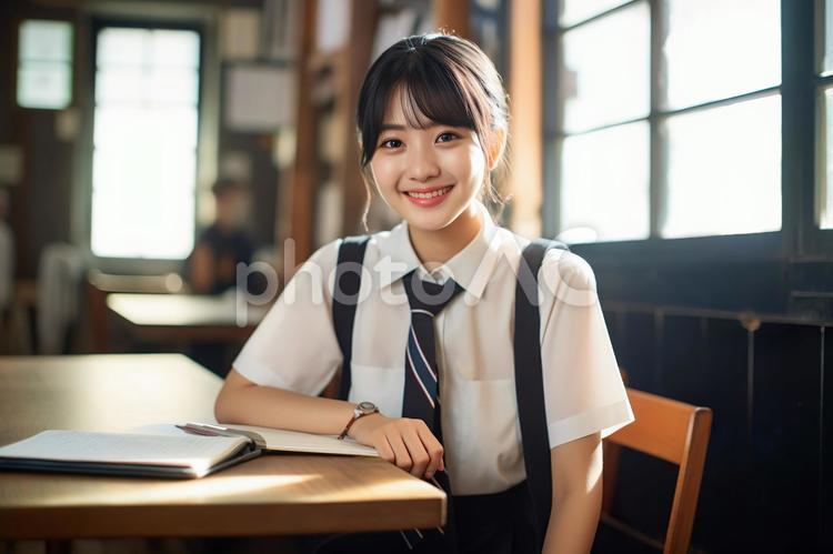 勉強する女子学生イメージ02 - No: 28004997｜写真素材なら「写真AC」無料（フリー）ダウンロードOK