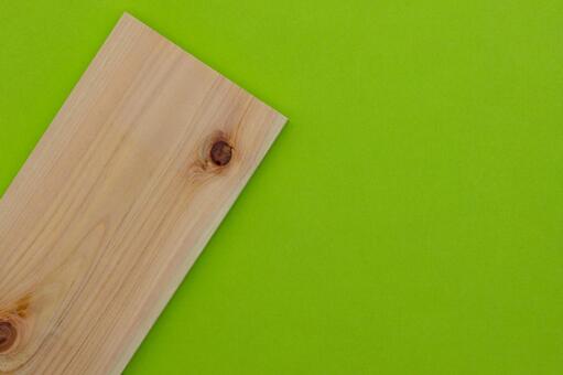 黄緑色背景のヒノキ板 ヒノキ,木材,板の写真素材