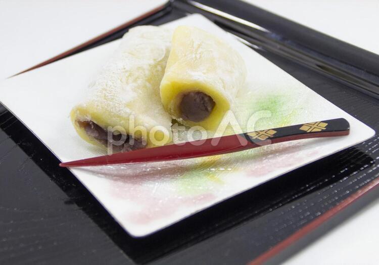柚子切餅 柚子切餅,餅,あんこの写真素材