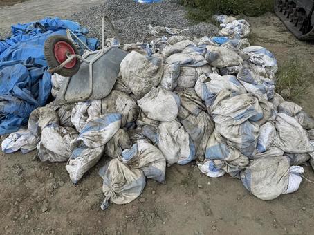 土嚢 土嚢の写真