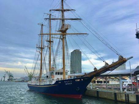 帆船みらいへ 帆船,みらいへ,船の写真素材