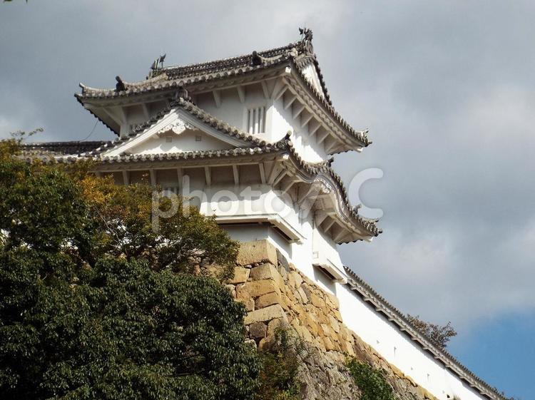 【風景写真】姫路城の風景 姫路城,櫓,木造の写真素材