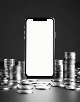 スマートフォンとお金 スマートフォンとお金の写真