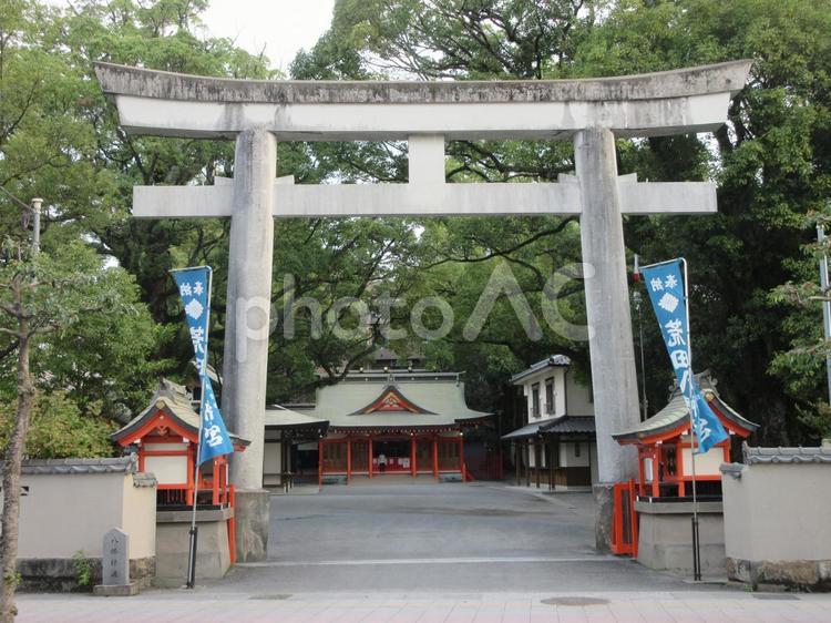 荒田八幡宮「鳥居」 荒田八幡宮,神社,八幡様の写真素材