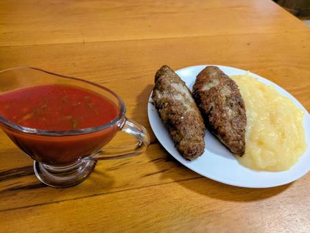 ゴリ名物のカツレツ カツレツ,名物,郷土料理の写真素材