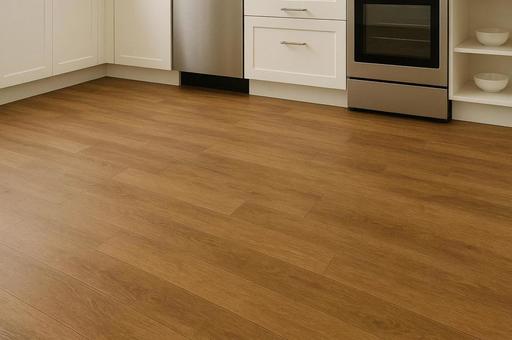 キッチンの床（フローリング）の写真