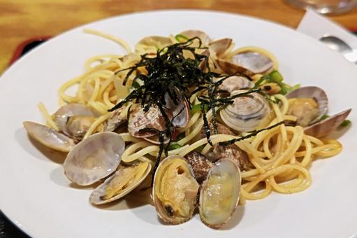 スパゲティーボンゴレ スパゲティーボンゴレ スパゲッティ,ボンゴレ,アサリの写真素材