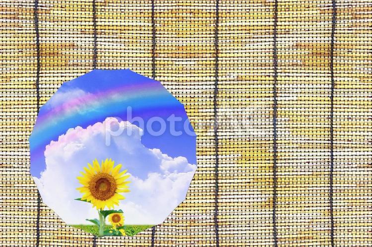 夏イメージ・背景素材/夏景色・すだれ すだれ,夏,夏イメージの写真素材