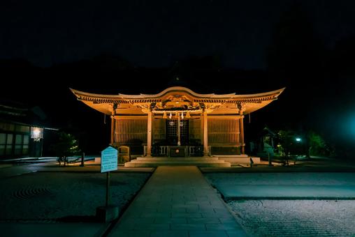 【島根】松江神社の夜景 松江,島根,松江城の写真素材