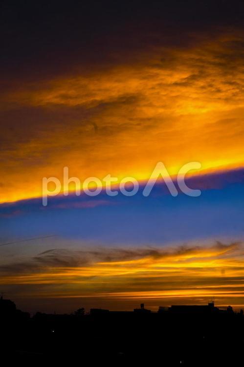 美しい夕焼け 夕焼け,夕日,空の写真素材