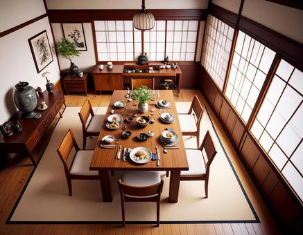 日本の食卓 日本の食卓の写真