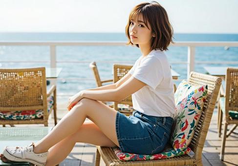 海に来ました 海に来ましたの写真