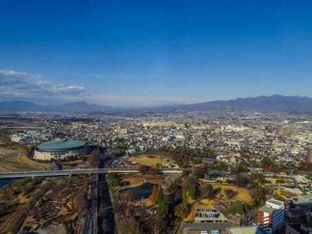 【群馬県】前橋市・群馬県庁からの風景 群馬県庁,展望台,前橋市の写真素材