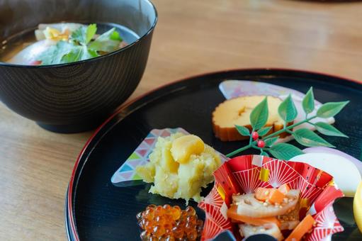 おせちとお雑煮の正月膳 正月,おせち,お雑煮の写真素材