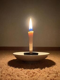 ろうそくの灯火 ろうそく,和ろうそく,キャンドルの写真素材