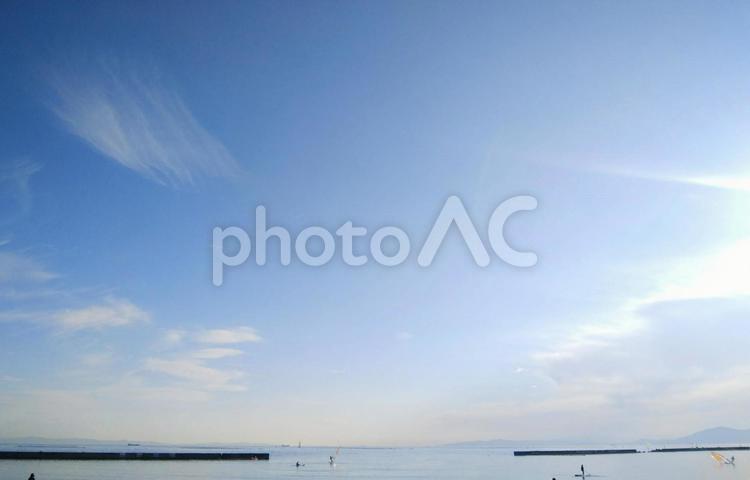 空・海・そして風のり 空,海,晴れの写真素材