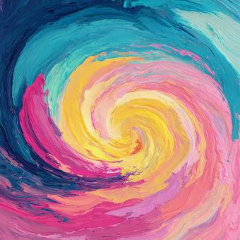 躍動感のあるカラフルな流体アート 躍動感のあるカラフルな流体アートの写真