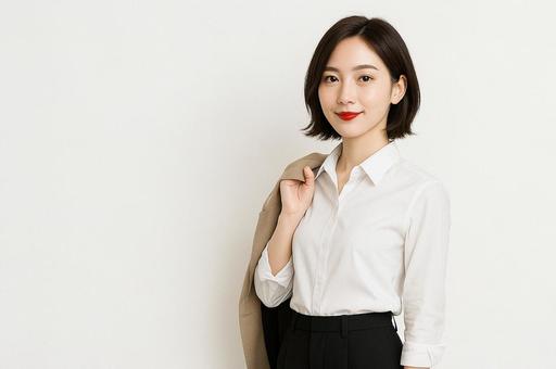 赤リップの女性 赤リップの女性の写真