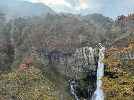 滝と紅葉 滝と紅葉の写真