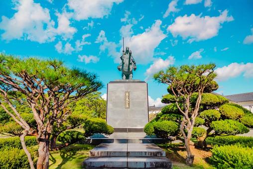 【山形】山形駅の周辺 霞城公園 最上義光 【山形】山形駅の周辺 霞城公園 最上義光 山形城跡,山形,城跡の写真素材
