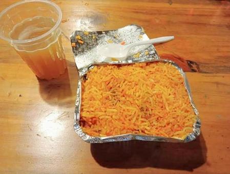 テイクアウト テイクアウト ビリヤニ,インド料理,スパイシーの写真素材